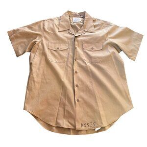 Vintage US Navy Official Uniform Shirt Men Size XL 17-17 1/2 Button Up Creighton